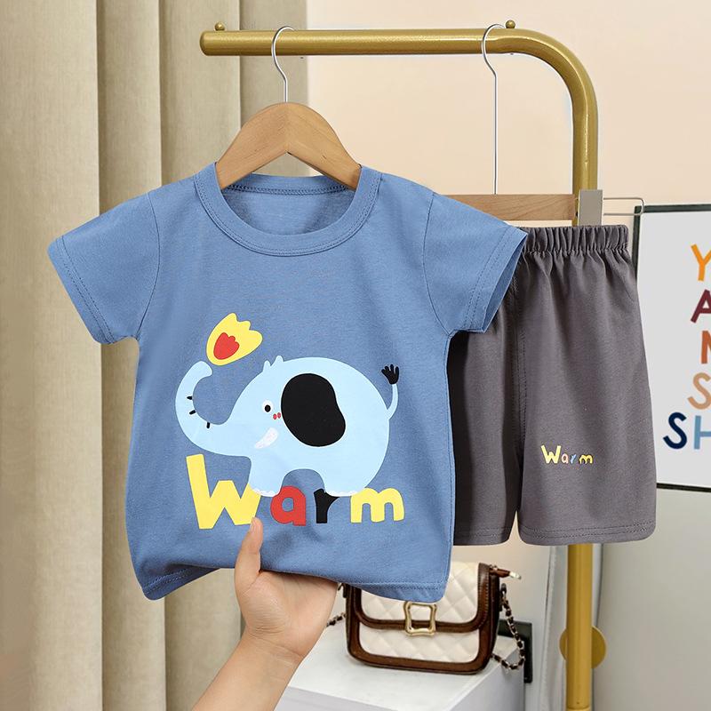 y333 - Summer Animal Short Sleeve Suit Set - Image 11