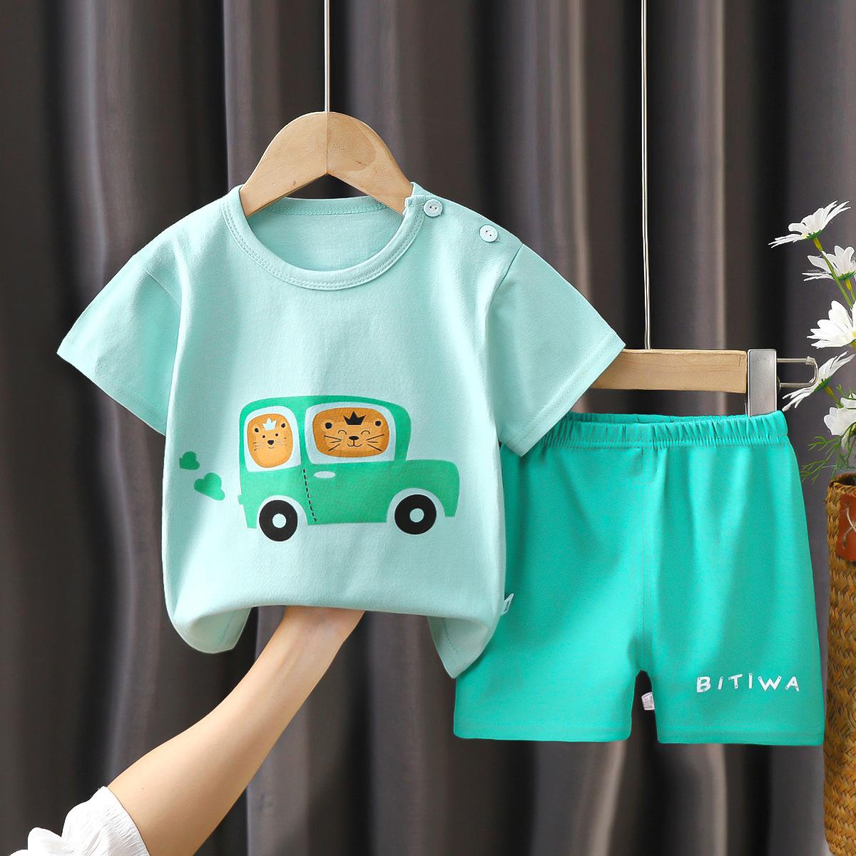 y340 - Summer cartoon short sleeve suit - Image 9
