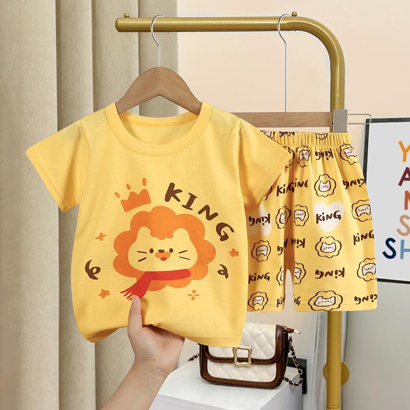 y333 - Summer Animal Short Sleeve Suit Set - Image 9
