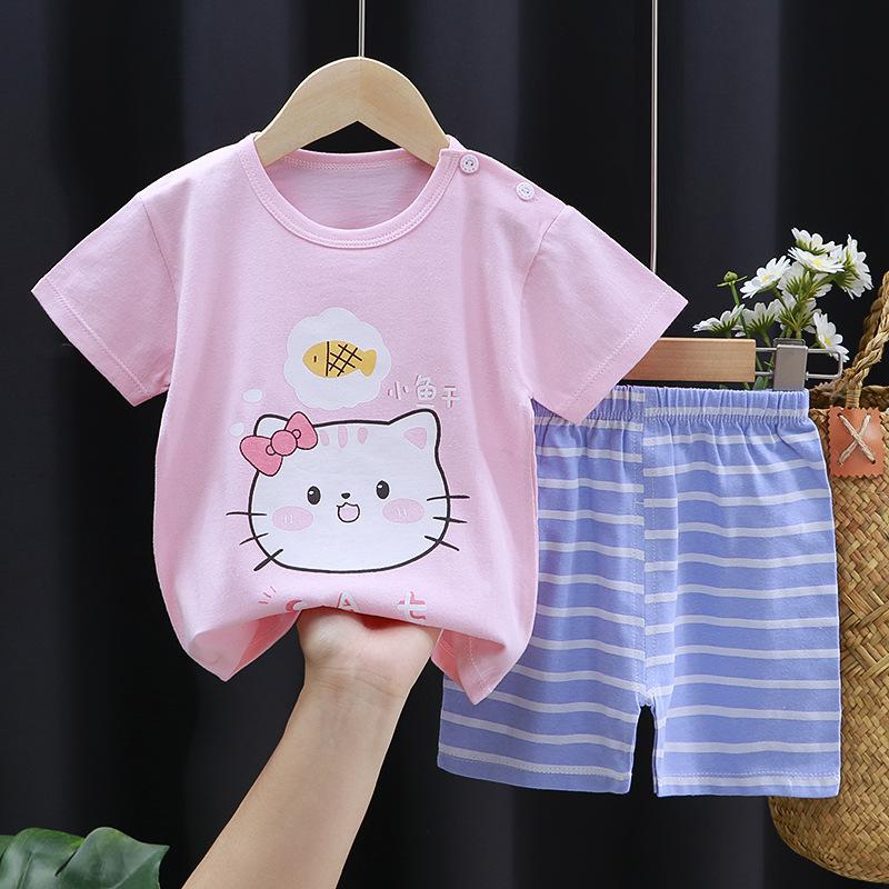 y340 - Summer cartoon short sleeve suit - Image 5