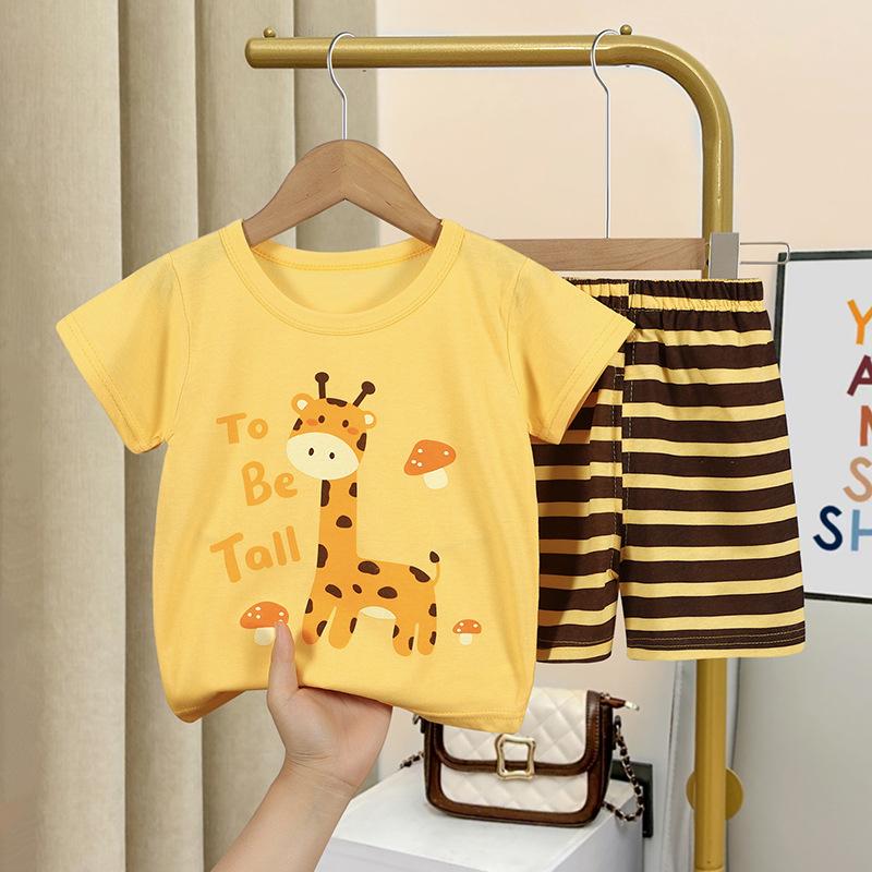 y333 - Summer Animal Short Sleeve Suit Set - Image 8