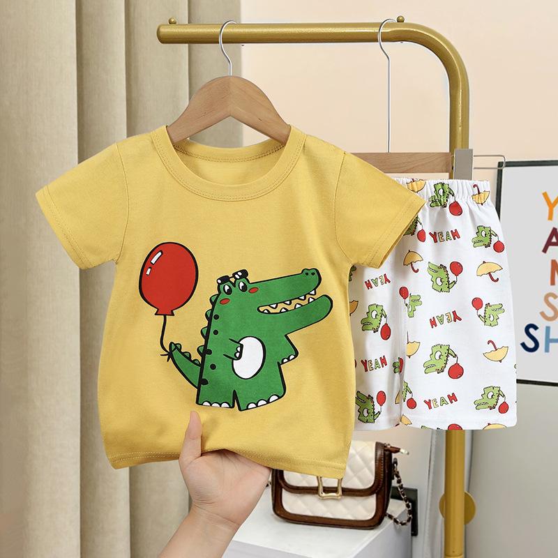 y333 - Summer Animal Short Sleeve Suit Set - Image 7