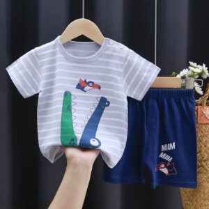 y340 - Summer cartoon short sleeve suit - 图片 8