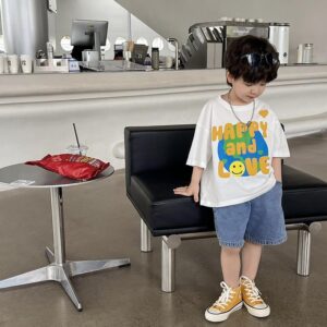 y349 - Summer New Style T-shirt Happy and Love - 图片 11