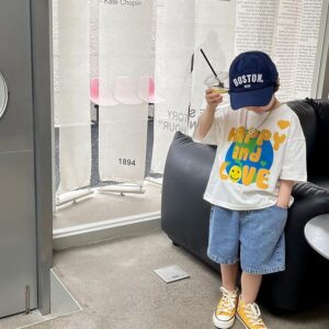 y349 - Summer New Style T-shirt Happy and Love - 图片 9