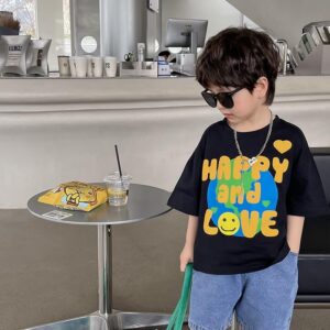 y349 - Summer New Style T-shirt Happy and Love - 图片 10