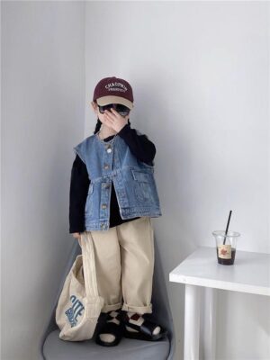 Simple Denim Vest - y367 - 图片 3