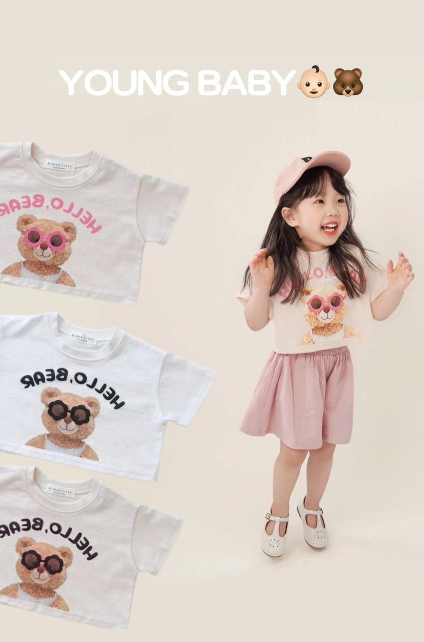 Cartoon Bear Shorts T-Shirt - y374