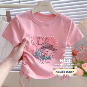 Pearl Love Sweet Cartoon Short Sleeve T-Shirt - y370 - 图片 5