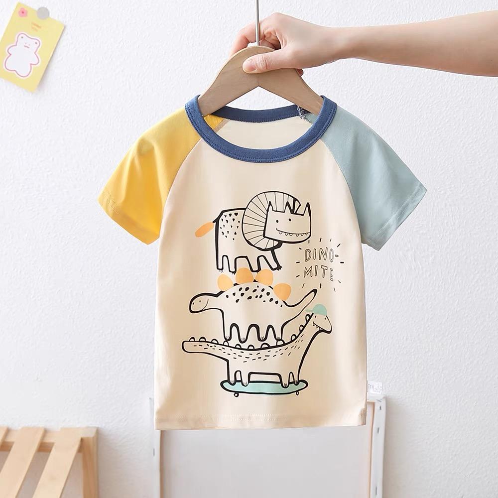 y383 - Dinosaur Short Sleeve T-Shirt - 图片 1