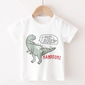 y385 - Dinosaur Short Sleeve T-Shirt - 图片 2