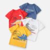 y385 - Dinosaur Short Sleeve T-Shirt - 图片 1