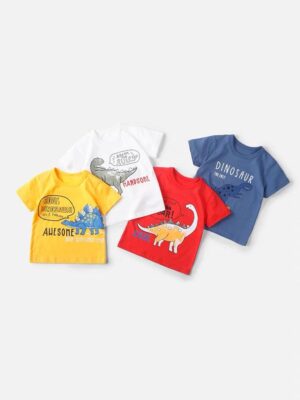 y385 - Dinosaur Short Sleeve T-Shirt - 图片 7