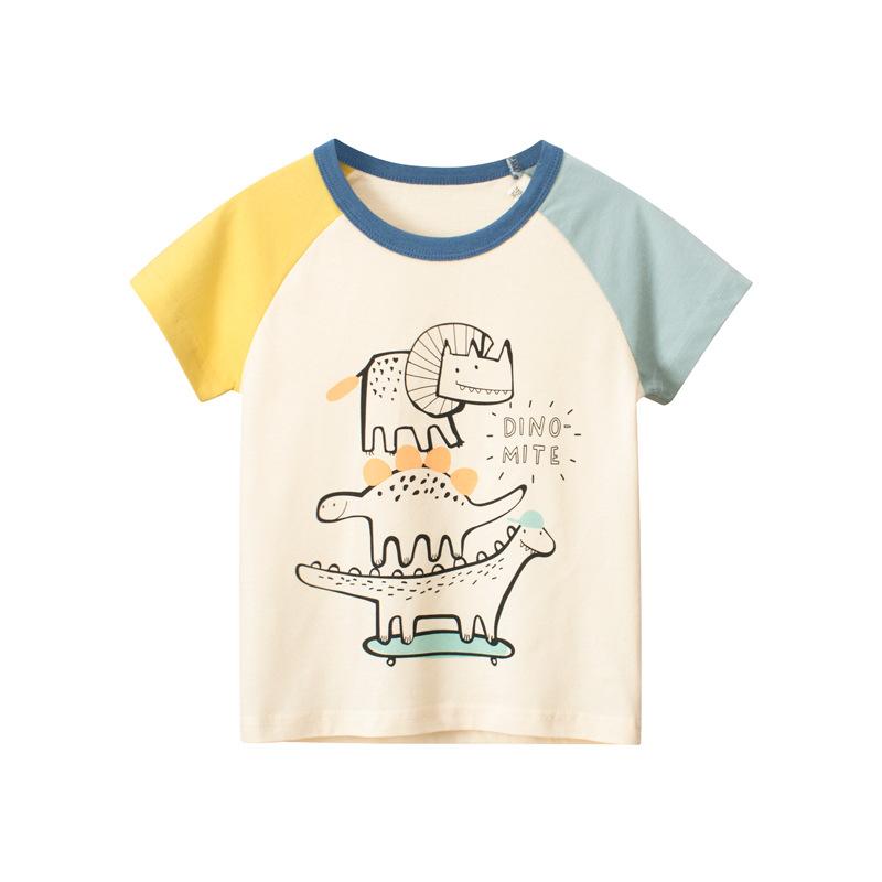 y383 - Dinosaur Short Sleeve T-Shirt - 图片 3