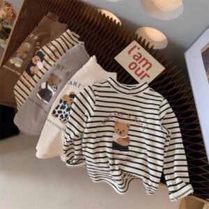 Trendy Versatile Cartoon Bottoming Shirt - y362 - 图片 3
