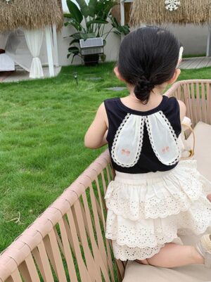 Cute Bunny Ears Top And Princess Skirt Two-Piece Set - y372 - Image 2