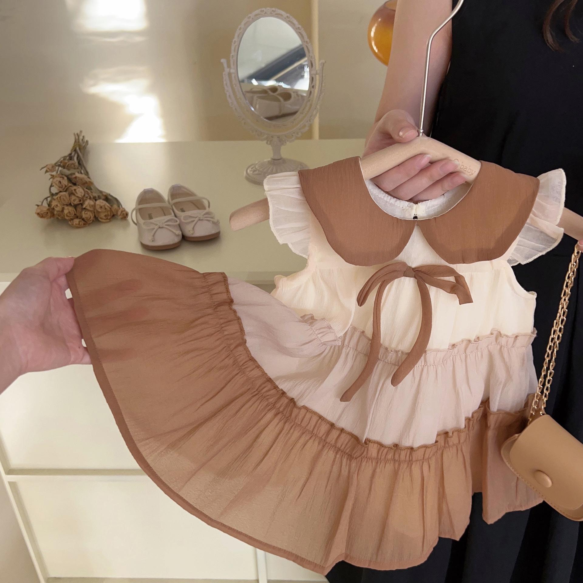 Flutter Sleeve Suspender Dress - y351 - Image 3