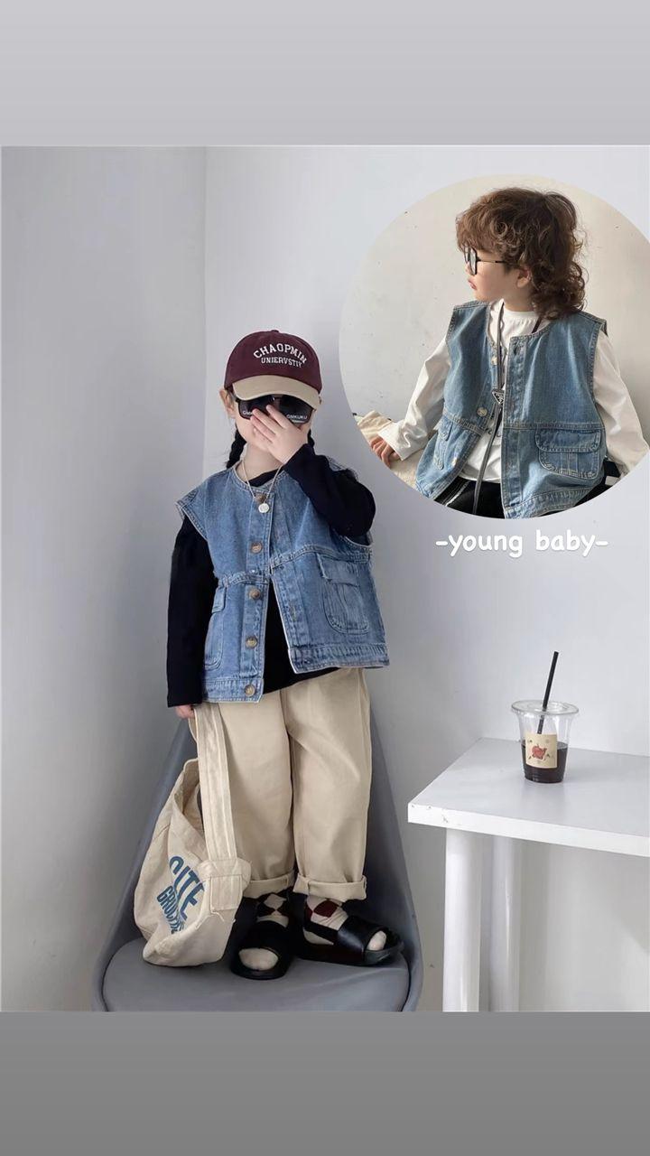 Simple Denim Vest - y367