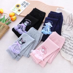 y399 - Baby Girl Cartoon Leggings - 图片 3