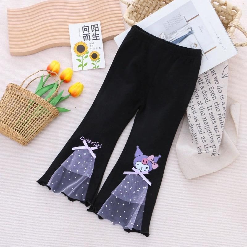 y400 - Baby Girl Cartoon Bell Bottoms - 图片 2