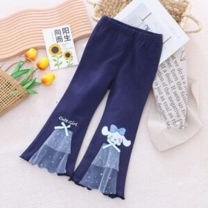 y400 - Baby Girl Cartoon Bell Bottoms - Image 3