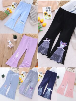 y400 - Baby Girl Cartoon Bell Bottoms