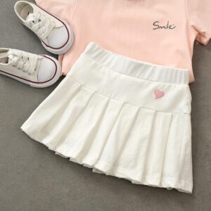 y406 - Summer Girl Pleated Skirt Love - 图片 6