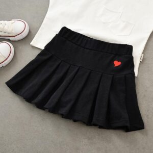 y406 - Summer Girl Pleated Skirt Love - 图片 2