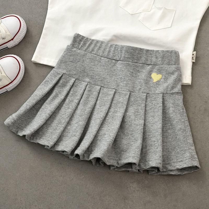 y406 - Summer Girl Pleated Skirt Love - Image 4