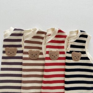 Y391 - Summer Vest And Baby Bodysuit For Girls And Boys - 图片 3