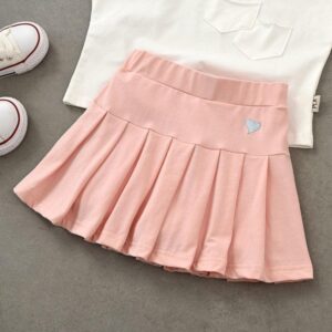 y406 - Summer Girl Pleated Skirt Love - 图片 5