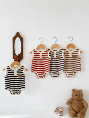 Y391 - Summer Vest And Baby Bodysuit For Girls And Boys - 图片 1