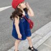 y425 - Baby Girl Denim Overalls Suit - Image 3