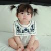 y020 - ins2023 summer style cool pure navy collar embroidered sleeveless romper baby girl jumpsuit jumpsuit for infants and young children - Image 1