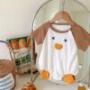 y442 - Boys Girls One Piece Cartoon Short Sleeve Jumpsuit Bodysuit - 图片 5