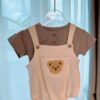 y448 - Bear Cartoon Baby Sling Romper Sets - Image 2