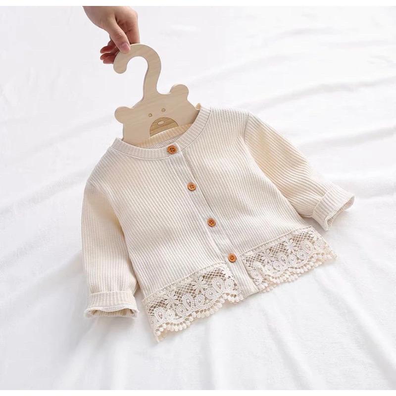 y445 - Baby Girl Long Sleeve Lace Jacket - Image 6
