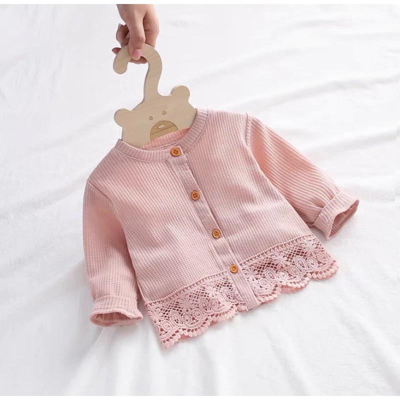 y445 - Baby Girl Long Sleeve Lace Jacket - Image 5