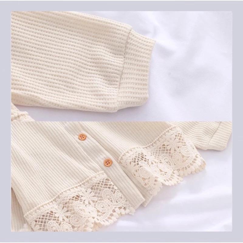 y445 - Baby Girl Long Sleeve Lace Jacket - Image 8