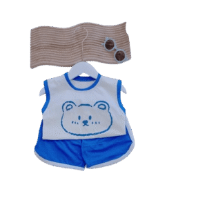 y447 - Sleeveless Cute Bear Carton Sets - 图片 5