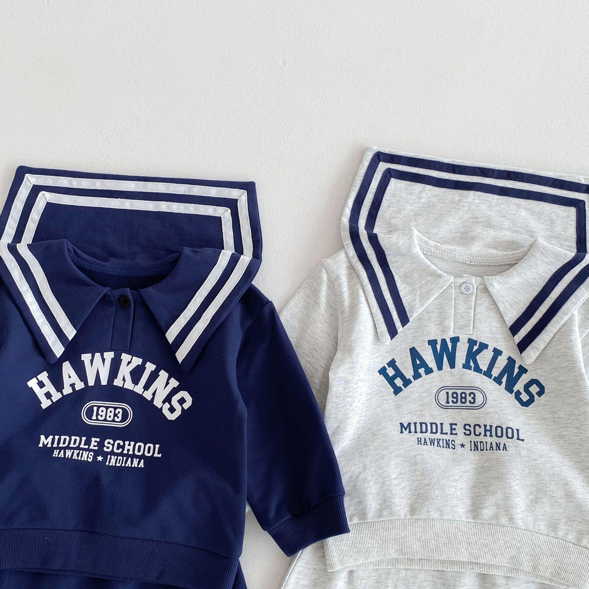 y454 - Baby Girl Navy Collar Set - Image 5