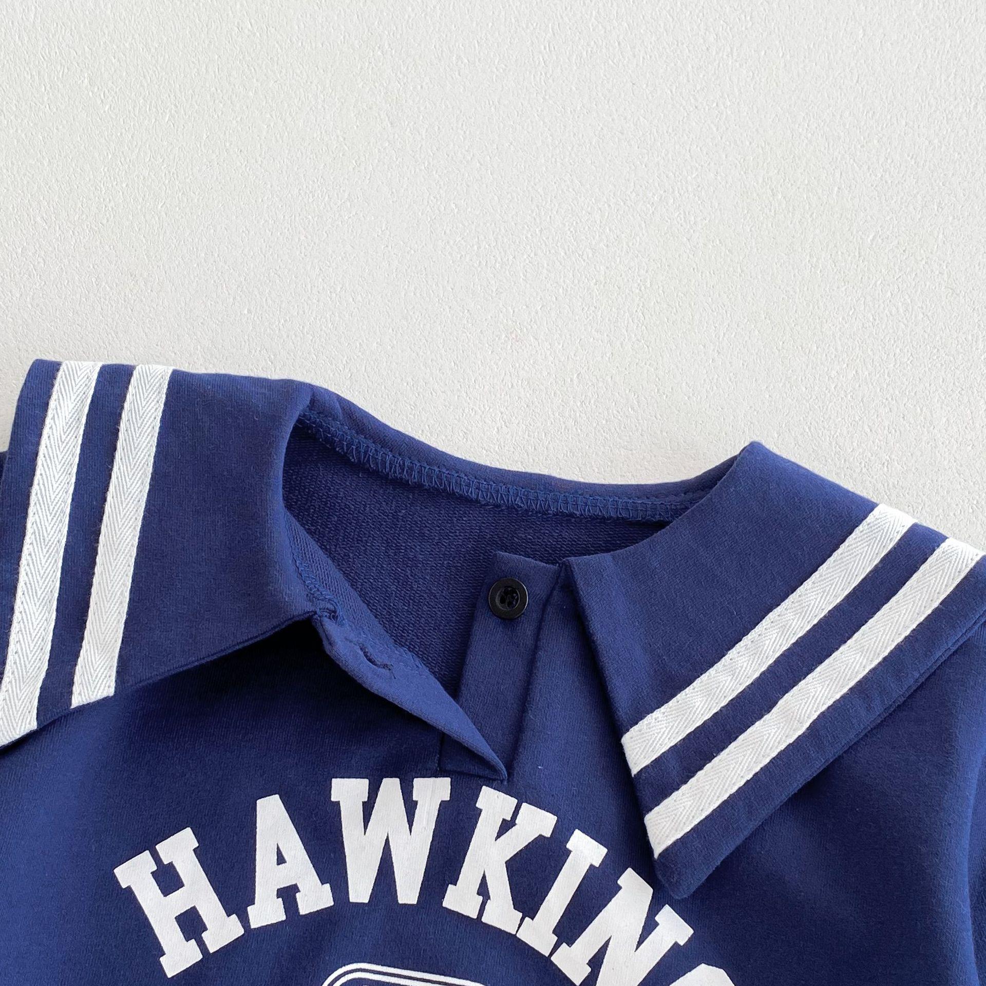 y454 - Baby Girl Navy Collar Set - Image 8