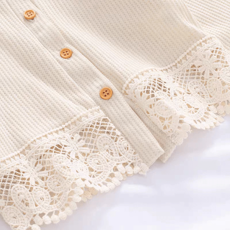 y445 - Baby Girl Long Sleeve Lace Jacket - Image 9