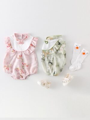y464 - CNY Collections(Girls) _ Chinese Style Colour Ink Painting Romper - 图片 2