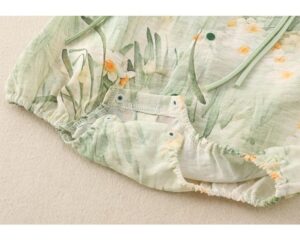 y463 - CNY Collections(Girls) _ Chinese Style Landscape Painting Cheongsam Romper - 图片 6