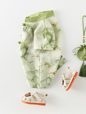 y462 - CNY Collections(Boys) _ Chinese Style Ink Painting Cheongsam Jumper - 图片 5