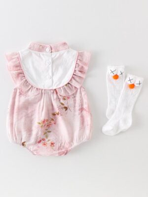 y464 - CNY Collections(Girls) _ Chinese Style Colour Ink Painting Romper - 图片 6