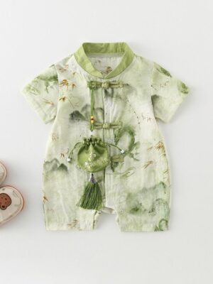 y462 - CNY Collections(Boys) _ Chinese Style Ink Painting Cheongsam Jumper - 图片 1