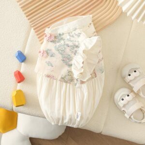 y461 - CNY Collections(Girls) _ Chinese Style Cheongsam Flying Sleeves Romper - 图片 2