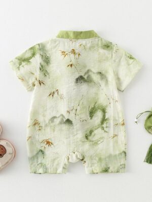 y462 - CNY Collections(Boys) _ Chinese Style Ink Painting Cheongsam Jumper - 图片 4